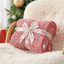 Snuggle Sac Red Throw Blanket for Couch, Super Soft Warm Christmas Red Blankets Cozy Knit Fuzzy Plush Lightweight Throws for Sofa, Bed, Camping, Heather Red, 50x60 inches by TinyTreasures Baby Boutique