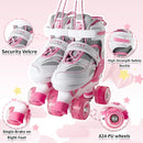 Adjustable 4 Size Kids Roller Skates With Light up Wheels for Girls Ages 5-8-12, Safe and Fun Illuminating Skates for Kids, Toddlers, Boys by TinyTreasures Baby Boutique