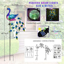 DREAMSOUL Peacock Solar Garden Lights Outdoor Decorative Stake, Waterproof Metal Peacock Garden Decor Solar Powered Landscape LED Path Lights Walkway Patio Decoration Lawn Ornament Christmas Gifts by GreenHaven Gardens