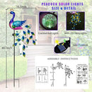 DREAMSOUL Peacock Solar Garden Lights Outdoor Decorative Stake, Waterproof Metal Peacock Garden Decor Solar Powered Landscape LED Path Lights Walkway Patio Decoration Lawn Ornament Christmas Gifts by GreenHaven Gardens