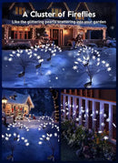 Brightown Christmas Pathway Lights - 4 Pack 48 LED Snowflake Outdoor Lights With 2 Modes, Waterproof Solar Firefly Decoration for Yard, Cool White by GreenHaven Gardens