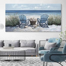 HGUAOA Coastal Wall Art - Large Landscape Wall Pictures for Living Room, Bedroom Pictures, Ocean Beach Artwork, Blue Wall Art, Above Bed Decor, Coastal Landscape Wall Decor, Beach Pinting by CozyNest Decor