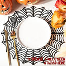 8 Pcs Spider Web Placemats - 15" Heat Insulation Table Mats - Hollow Out Spiderweb Coasters for Dining Table Halloween Decoration (Black) by CozyNest Decor