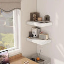 12 Inch Deep White Floating Shelves, 16 x 12 Floating Shelf for Books, Rustic Wood Deep Wall Shelves for Home Storage & Display, 2" Thicked Shelves for Kitchen, Living Room, Bedroom, 2 Pack by CozyNest Decor
