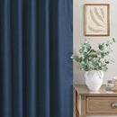 Navy Blue Blackout Curtains 108 Inches Long 2 Panel Large Window Back Tab Pleated Heavy Thick Linen Insulated Thermal Curtains Summer Heat Blocking Light Weight Black Out Drapes for Sliding Glass Door by CozyNest Decor