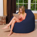 Posh Creations Bean Bag Chair for Kids, Teens, and Adults Includes Removable and Machine Washable Cover, Solid Navy Blue, 48in - X-Large by TinyTreasures Baby Boutique