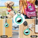 Upgrade Waterproof 2 Pack Airtags Holder with Apple Airtags Keychain, Hard PC Air Tag Case, Anti-Scratch & Shock Air tag Holder, Men's Women's Keyrings & Keychains -Black+Mint Green by TinyTreasures Baby Boutique