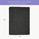 Bigacogo Chunky Knit Throw Blanket for Couch, 40x60 inches, 100% Hand Knitted with Thick Jumbo Chenille Yarn, Cozy Soft Large Rope Knot Cable Crochet Blankets for Sofa Bed Living Room, Dark Grey by CozyNest Decor