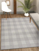 CAMILSON Outdoor Rug - Modern Area Rugs for Indoor and Outdoor Patios, Kitchen and Hallway mats - Easy Cleaning Non Shedding Washable Outside Carpet (5x7, Buffalo - Grey/White) by GreenHaven Gardens