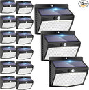 Solar Outdoor Lights - 138 LED, 15 Packs with Motion Sensor & 3 Lighting Modes - Waterproof, Solar Powered for Garden, Fence, Yard, Deck & Garage by GreenHaven Gardens
