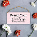 Personalized Rustic Wooden Sign, Custom Plaque Wall Hanging, Art Wood Board Sign for House, Customized Name Sign, Gifts for Family Members Teachers Friends 11.8x5.9 inch by CozyNest Decor