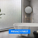 Window Film Privacy Day and Night with Installation Tools, Static Cling Glass Film Ideal for Home Shower Office Glass Door (Flash Diamond, 17.5X196.9 Inch) by CozyNest Decor