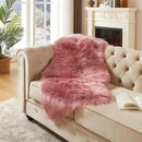 AMTOVO Faux Fur Rug, Blush Pink Area Rug, Fluffy Sheepskin Rug, Fuzzy Ultra Soft 2 x 4 ft Shag Rugs for Bedroom Sofa Throw Cushion Room Decor, Sheepskin by CozyNest Decor