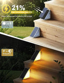 LED Solar Step Lights Waterproof Outdoor Stair Lights, Warm White Solar Deck Lights IP67 Solar Decoration Lights for Yard, Patio, Garden, Walkways, Front Door, Pathway, Driveway, Porch 12 Pack by GreenHaven Gardens