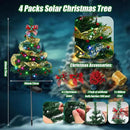 Libima 4 Pcs Solar Christmas Tree Garden Stake Lights Solar Outdoor 30 Inch Waterproof 80 LED Landscape Lights with 4 Bows 100 Artificial Berries and Ribbon for Xmas Decor Party Yard Patio Pathway by GreenHaven Gardens