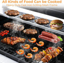 4 Burner Propane Gas Grill with Spice Rack, Foldable Side Tables, Durable Lid, Stainless Steel Burners, Built-in Thermometer, 34,200 BTU Gas Grill for Patio, Garden BBQ by GreenHaven Gardens