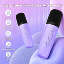 【2025 Newest】 Mini Karaoke Machine for Kids Girls & Boys - Portable Bluetooth Speaker with 2 Wireless Microphones - Kids Birthday Gifts for Ages 4-10 - Kids' Instrument Accessories - Purple by TinyTreasures Baby Boutique