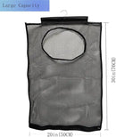Hanging Mesh Laundry Hamper (30in*20in*2in) Large Dirty Clothes Bag, Can Be Used Behind The Door & Closet & Caravan& Bathroom (Black) by CozyNest Decor