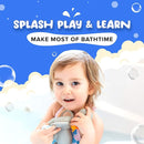 SplashEZ Animals Bath Toys for Toddlers, Mold Free Bath Toys for Kids, No Hole for Water Soft Durable Elephant Play Set for Bathtub, Pool, Shower Boys & Girls, No Mold, Ages 0-1-3-4-5-6-8 by TinyTreasures Baby Boutique