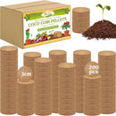 ZeeDix Organic Coco Coir Pellets Potting Soil, 200pcs 30mm Compressed Coconut Fiber Seed Starter Soil Pellets, Coco Peat Soil Discs for Indoor Outdoor Plants, Herbs, Houseplants, Flowers, Vegetables by GreenHaven Gardens