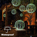 Solar Powered Hanging Iron Sphere Lights with Artificial Greenery – 12Inch 120 LED Waterproof Outdoor Decor Ball Light with Timer & 8 Modes – 2 Pack for Garden, Christmas, Weddings (Cool White) by GreenHaven Gardens