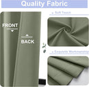 Simplebrand Ava Sage Green Short Blackout Curtains for Bedroom 54 Inches Long 2 Panels Set, Solid Thermal Insulated, Energy Saving Window Treatment Curtains Blackout Drapes, W40 x L54 Inch, Sage Green by TinyTreasures Baby Boutique