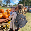 RUVALINO Diaper Bag Backpack-Expandable Baby Bag with up to 50% Capacity -Baby Essentials Bag with Changing Pad Insulated Bottle Holders & Pacifier Case, Waterproof, Dark Gray XL by TinyTreasures Baby Boutique