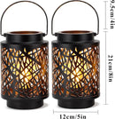 JHY DESIGN Set of 2 LED Battery Operated Table Lamp 8“H Cordless Lamp Light with 6-Hours Timer Metal Black Battery Lamp for Patio Garden Indoor Outdoor Party Events(Hollow Branch) by GreenHaven Gardens