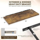 36" Floating Shelves for Wall, 12" Deep Slim Rustic Brown Floating Shelves, Wall-Mounted Shelves for Bedroom, Living Room, Kitchen, Bathroom - Set of 2 by CozyNest Decor