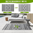Outdoor Rug 6x9 ft Waterproof, Reversible Outdoor Plastic Straw Rug for Patios Clearance, Outdoor Area Rug Carpet RV Mat for Camping Backyard Deck Porch by GreenHaven Gardens