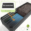 KING BIRD Raised Garden Bed Kit with Bottom 2025 Upgraded Galvanized Planter Garden Box Outdoor & Indoor for Gardening, Vegetables, Flowers, Dark Grey, 70.8x23.6x11.8 in by GreenHaven Gardens