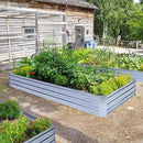 Galvanized Raised Garden Beds for Vegetables Large Metal Planter Box Steel Kit Flower Herb, 8x4x1ft by GreenHaven Gardens