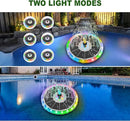 Solar Water Fountain with LED Lights Matte Panel, Built-in 4000 mAH Battery Large Bird Bath Fountains Solar Power with 4 Fixed Rods, Solar Fountain Pump for Pond, Outdoor,Garden,Pool-Multicolor by GreenHaven Gardens