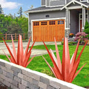Enlarge Metal Plants Tequila Rustic Sculpture, Outdoor Patio Yard, Home Decor Hand Painted Agave Garden Statue, Outdoor Lawn Ornaments Yard Stakes for Mom Gift (1 RED Large) by GreenHaven Gardens