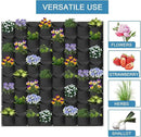 64 Pockets Hanging Planter Bags, Hanging Vertical Wall Mounted Plant Planting Grow Bags, Herb Garden Planter Outdoor Indoor Growing Bag, Gardening Vertical Greening Flower Container(1m×1m, Black) by CozyNest Decor