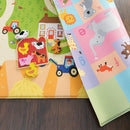Baby Care Play Mat - Playful Collection (Busy Farm, Large) - Play Mat for Infants – Non-Toxic Baby Rug – Cushioned Baby Mat Waterproof Playmat – Reversible Double-Sided Kindergarten Mat by TinyTreasures Baby Boutique