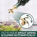 COOK WITH COLOR Glass Olive Oil Bottle Dispenser - 2 Pack- 17oz Oil and Vinegar Cruet - Olive Oil Carafe Decanter for Kitchen by CozyNest Decor