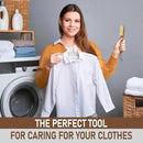 Takavu White Boar Bristle Laundry Stain Brush Set (2 Pack) - Small Spot Cleaner Scrubber for Clothes, Fabric Pre-Wash Treatment, Delicate Garment Care by CozyNest Decor