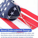 40 Inch American US Flag Windsock Outdoor USA Patriotic Decorations Embroidered Wind Socks Outdoor Hanging Fade Resistant 4th of July Windsock Independence Day for Garden Yard (6 Pcs) by GreenHaven Gardens