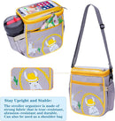 Baby Stroller Organizer Bag，Small Diaper Bag - Universal Stroller Organizer With Insulated Cup Holder,Pocket With Baby Wipes Dispenser，Adjustable Shoulder Strap(Grey) by TinyTreasures Baby Boutique