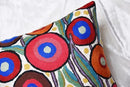 Cream Lumbar Poppy Floral Pillow Cover Red Poppies Flower Pillows White Farmhouse Chair Cushion Floral Cream Hand Embroidered Size 14x20 by CozyNest Decor