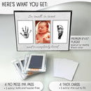 Baby Hand and Footprint Kit with Photo & Birth Details, Inkless Hand and Footprint Kit, Newborn Keepsake Plaque, Baby Shower Gifts (STYLE 2 (Baby Shower) (So Small, So Sweet)) by TinyTreasures Baby Boutique