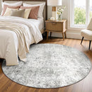 Washable Area Rugs 4ft Non-Slip Modern Abstract Soft for Living Room Entryway Bedroom Nursery, Print Pattern, Gray White Grey by TinyTreasures Baby Boutique