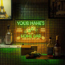 Personalized Bar Signs with Your Name for home wall light up with personalized pub name, man cave accessories, beer themed neon customizable lighted sign by CozyNest Decor