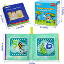 Dr.Rapeti Soft Cloth Books Baby Books Bath Books 6-Pack for Baby Infant Toddler Kids Crinkle Squeaky Washable Chewable Non-Toxic Early Educational Giftable by TinyTreasures Baby Boutique