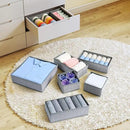 DIMJ Drawer Organizer Clothes 12 Pack - Foldable Baby Organizers and Storage & Dresser Organizer for Bedroom, Closet - Nursery Organization Dresser Dividers for underwear, Sock,Bra, Belt, Tie, Gray by CozyNest Decor