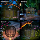 Solar Yard 2-Pack Outdoor Solar Lamp, Water-Resistant Lights for Outside Hanging Lantern Table Lamp Lights Decoration for Garden, Yard, Patio, Porch, Trees, Pathway, Black by CozyNest Decor