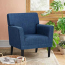 COLAMY Modern Accent Chair for Living Room, Upholstered Fabric Accent Armchair with Back, Soft Single Sofa Chair with Arms for Bedroom/Office/Reception Room, Blue by CozyNest Decor