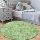 4FT Round Rug for Bedroom: Fluffy Shag Soft Washable Rugs Circle Small Fuzzy Plush Indoor Carpet for Living Room Nursery Playroom Dorm Kids Girls Boys Room (Sage Green, 4'x4') by TinyTreasures Baby Boutique
