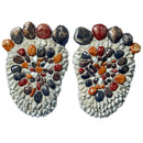 Outdooor Stepping Stones - Decorative Garden Stones for Patio, Deck, Garden or Sidewalk Faux Cobblestone Stepping Stones (Set of 2